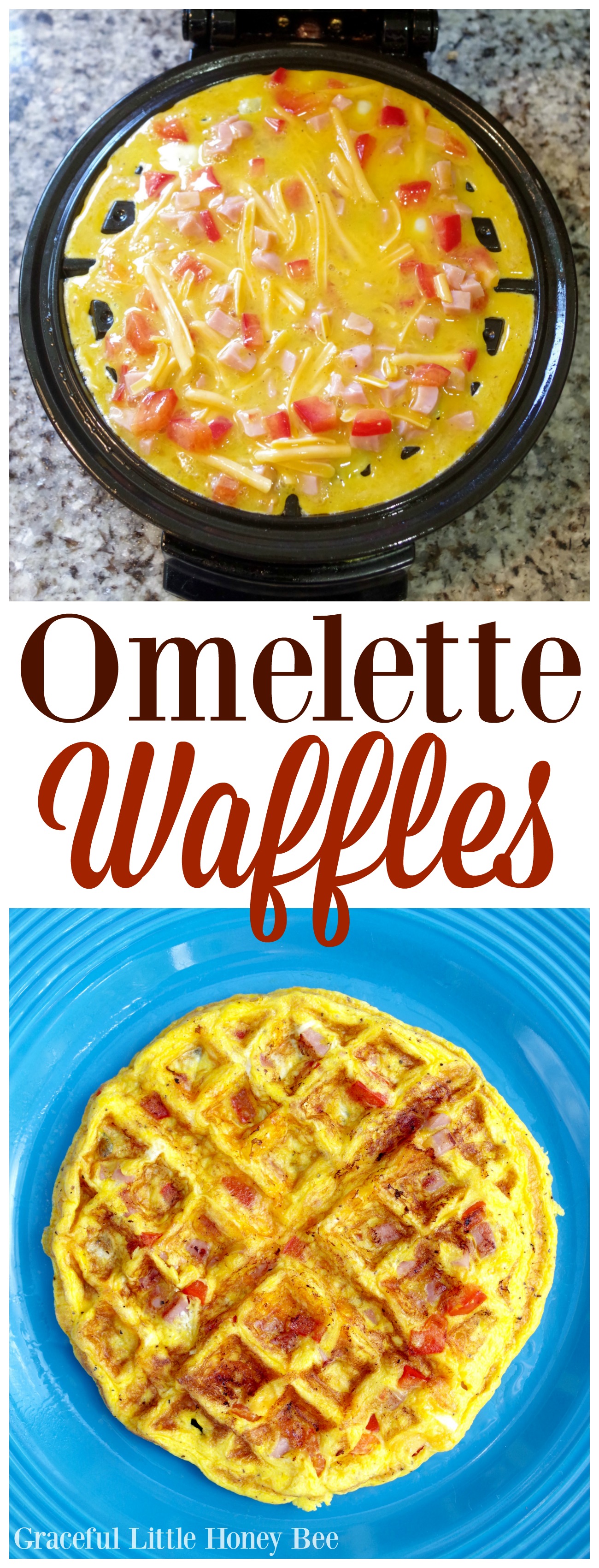 Omelette Waffles - Graceful Little Honey Bee