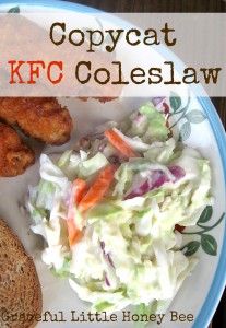 Copycat KFC Coleslaw on gracefullittlehoneybee.com