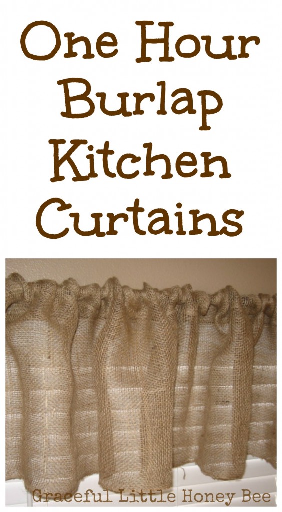 These burlap curtains are fast and easy to make!