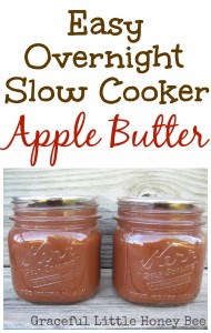 Easy Overnight Slow Cooker Apple Butter on gracefullittlehoneybee.com