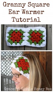 Granny Square Ear Warmer Tutorial on gracefullittlehoneybee.com