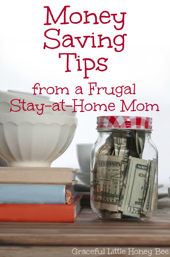 Check out these 8 simple money saving tips from a frugal stay-at-home mom on gracefullittlehoneybee.com