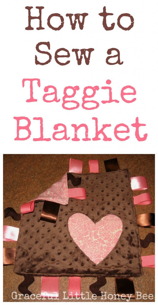 Learn how to make this easy taggie blanket to give as a gift at your next baby shower!