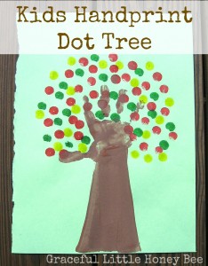 Kids Handprint Dot Tree on gracefullittlehoneybee.com