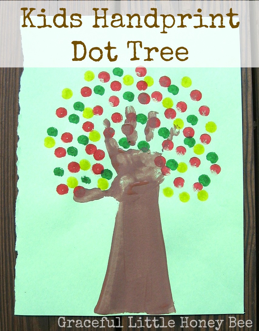 Kids Handprint Dot Tree on gracefullittlehoneybee.com