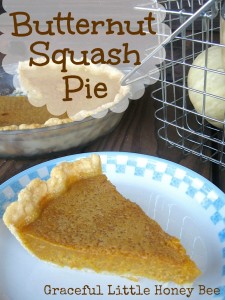 Butternut Squash Pie on gracefullittlehoneybee.com