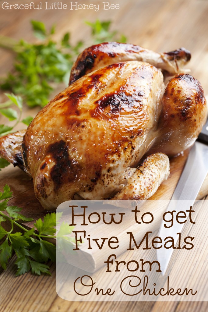 How to get five meals from one chicken on gracefullittlehoneybee.com