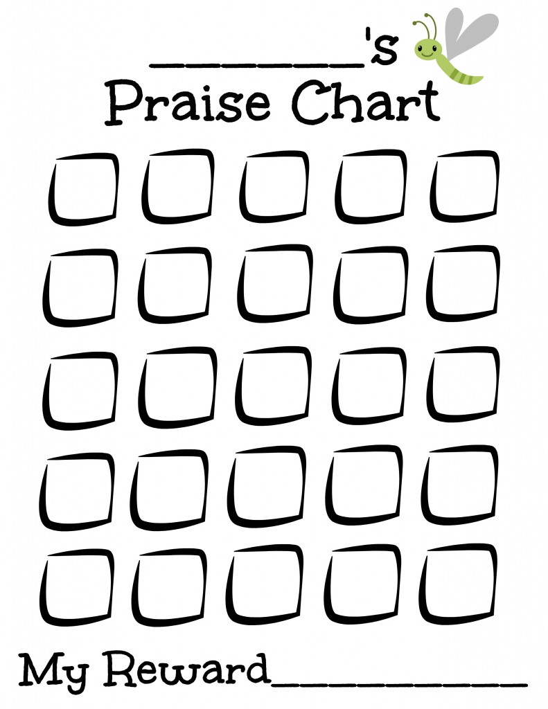 Free printable praise chart. The best way to encourage good behavior in your child is to give them lots of praise!