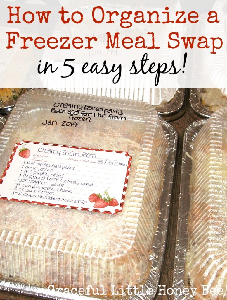 Organizing a freezer meal swap is easy and fun! Plus, it's awesome having a freezer full of meals that you didn't even have to make yourself!