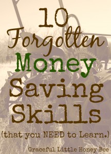 10 Forgotten Money Saving Skills on gracefullittlehoneybee.com