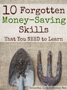 Check out these 10 Forgotten Money-Saving Skills on gracefullittlehoneybee.com