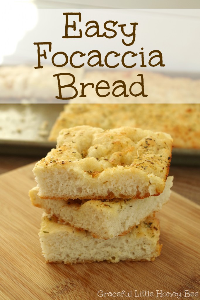 See how to make this DELICIOUSLY easy homemade focaccia bread on gracefullittlehoneybee.com