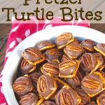 Pretzel Turtle Bites in white bowl.