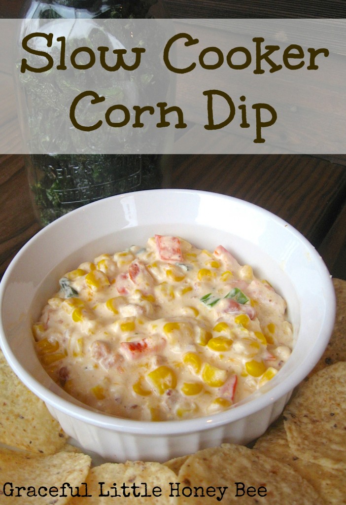 This slow cooker corn dip is creamy and so amazingly delicious! It's seriously the best dip I've ever had!
