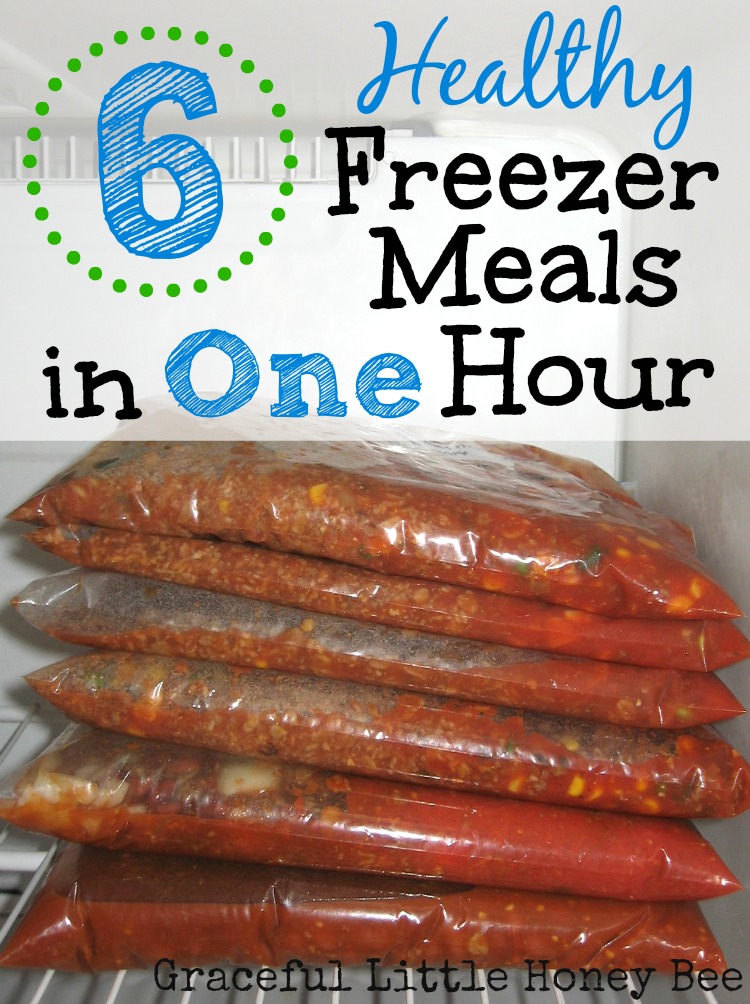 6 Healthy Freezer Meals in ONE Hour on gracefullittlehoneybee.com