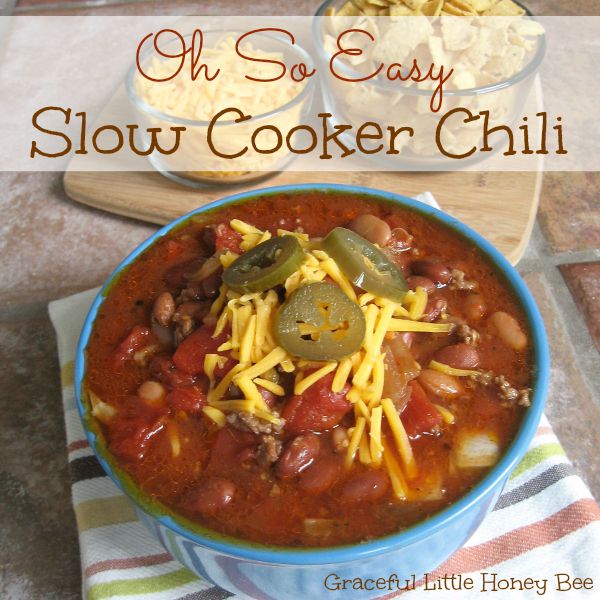 Easy Slow Cooker Chili