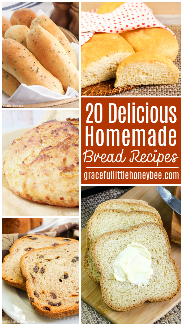 A collage of homemade breads.