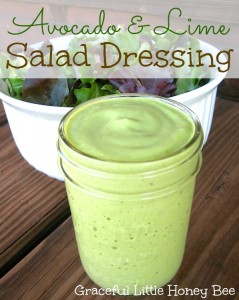 Avocado & Lime Salad Dressing on gracefullittlehoneybee.com