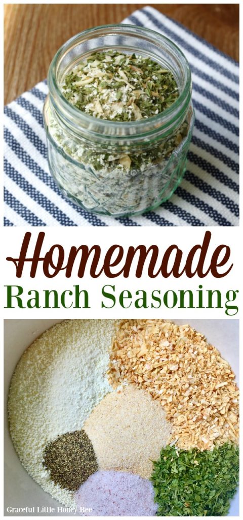 See how easy it is to make your own Homemade Ranch Seasoning on gracefullittlehoneybee.com