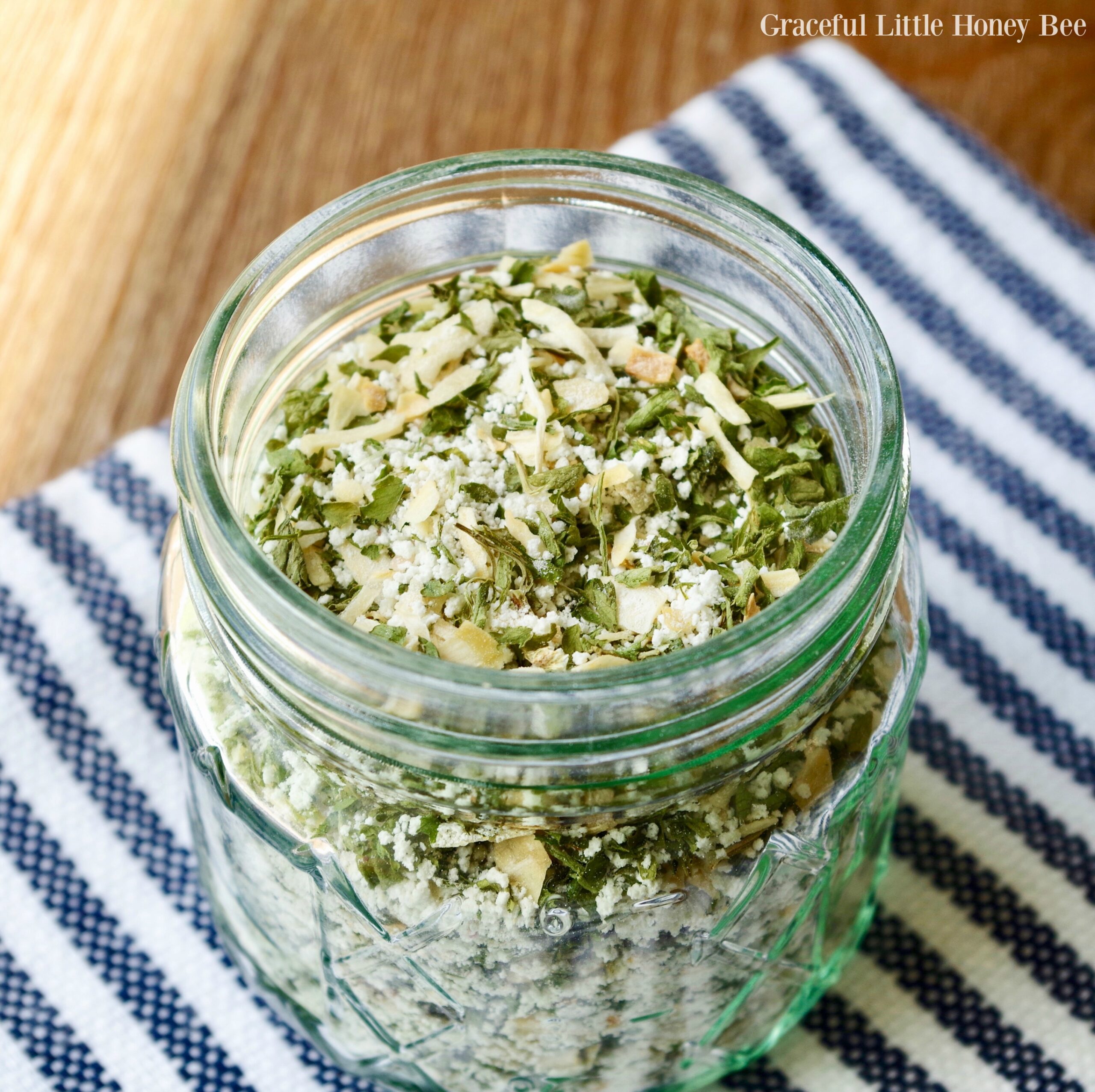 Homemade Ranch Seasoning in a mason jar.