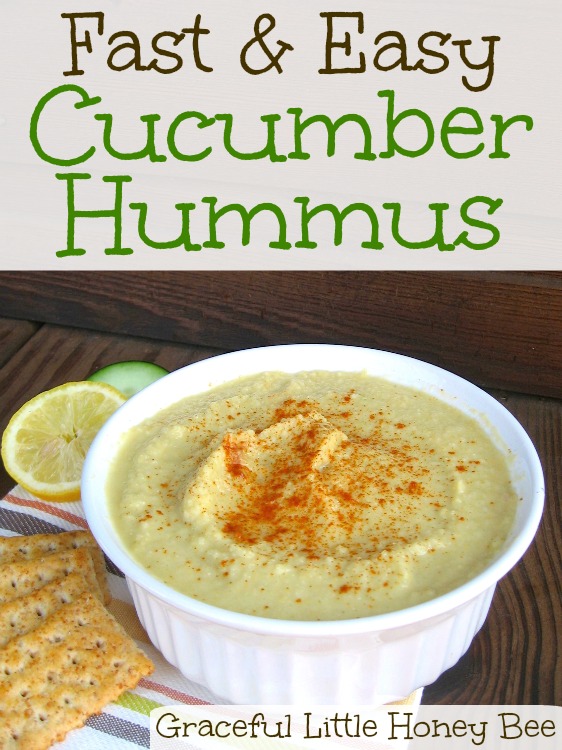 Fast & Easy Cucumber Hummus Graceful Little Honey Bee