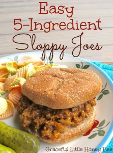 Easy 5-ingredient Sloppy Joes on gracefullittlehoneybee.com