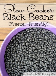 Slow Cooker Black Beans on gracefullittlehoneybee.com