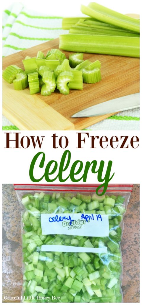 See how easy it is to freeze celery for soups and stews on gracefullittlehoneybee.com 