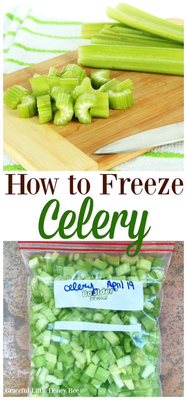 See how easy it is to freeze celery for soups and stews on gracefullittlehoneybee.com