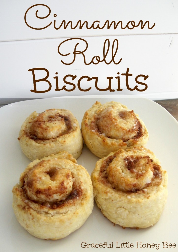 See how to make these easy and delicious Cinnamon Roll Biscuits on gracefullittlehoneybee.com