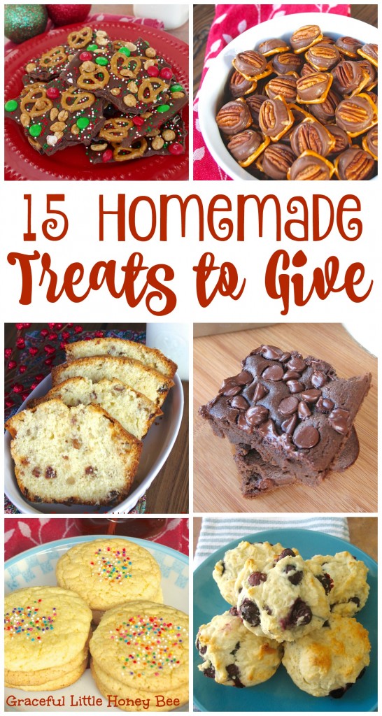 Learn how to make these 15 easy homemade treats to give this Christmas on gracefullittlehoneybee.com
