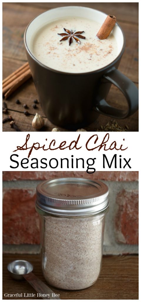 See how to make this easy and delicious Homemade Spiced Chai Mix on gracefullittlehoneybee.com