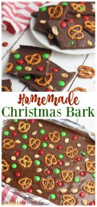 This Easy Christmas Bark recipe is incredibly simple to put together and makes a great holiday treat or gift to give to any family member, neighbor or friend. Find the recipe at gracefullittlehoneybee.com