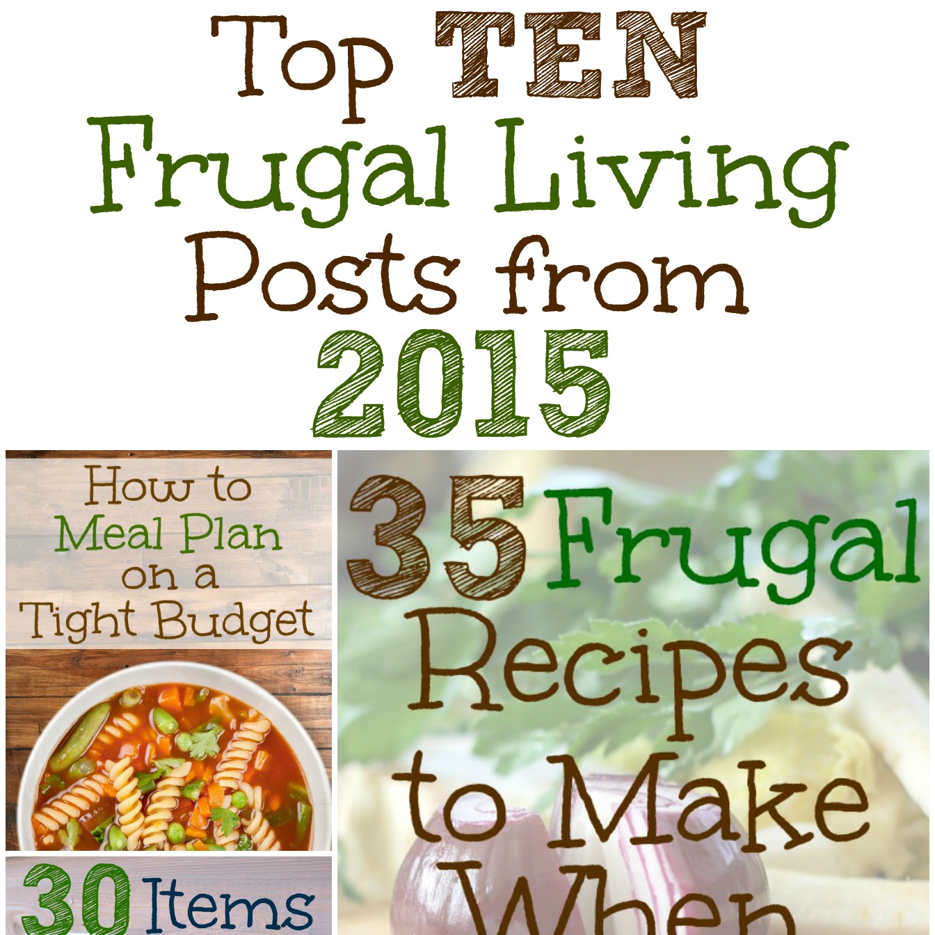 Top 10 Frugal Living Posts from 2015
