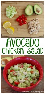 You will LOVE this easy and healthy Avocado Chicken Salad recipe on gracefullittlehoneybee.com