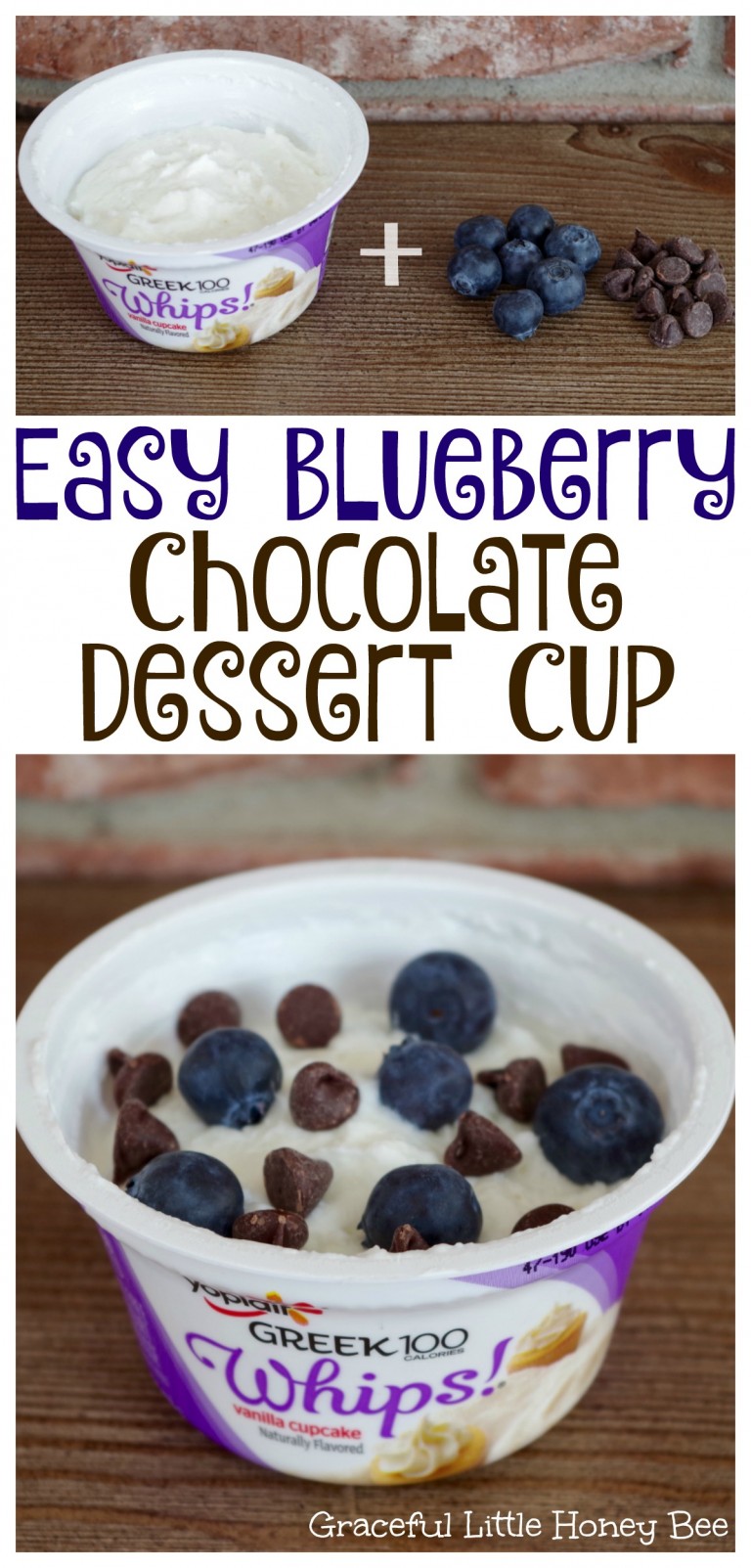 Easy Blueberry Chocolate Dessert Cup