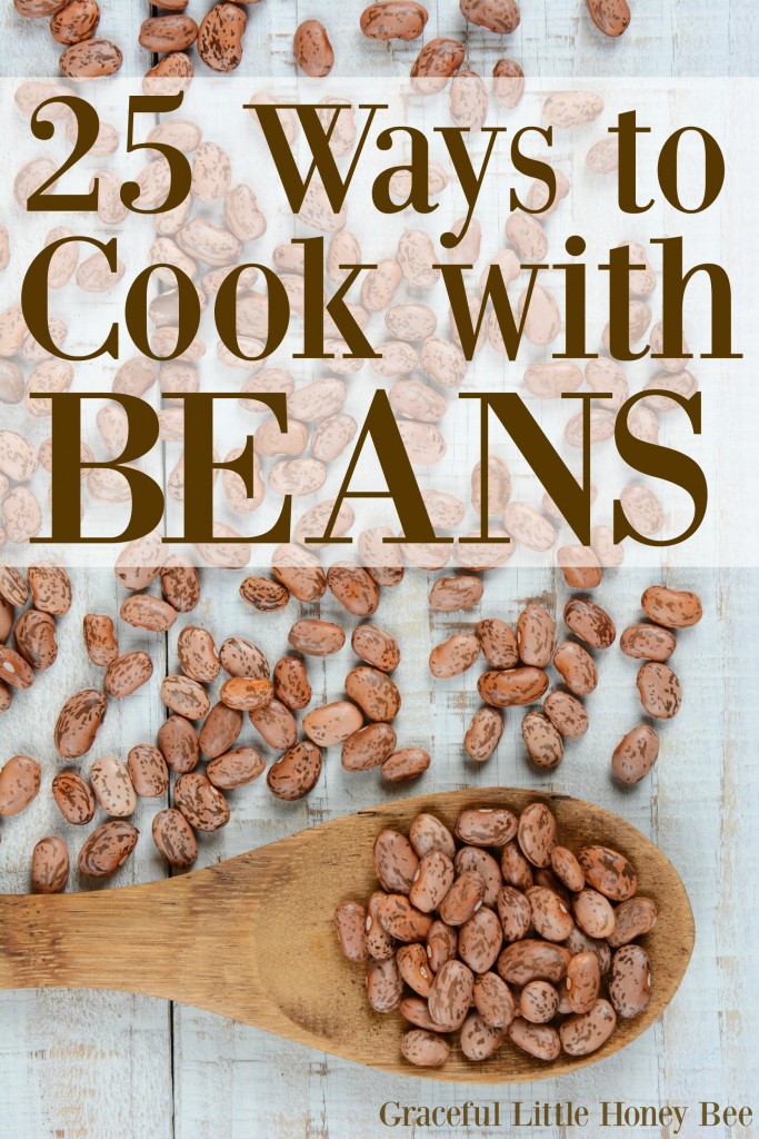 Beans are one of the most healthy and frugal forms of protein you can buy. Check out this list of 25 Ways to Cook with Beans for some creative ideas on gracefullittlehoneybee.com