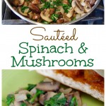 See how to make this quick and healthy side dish Sautéed Spinach and Mushrooms on gracefullittlehoneybee.com