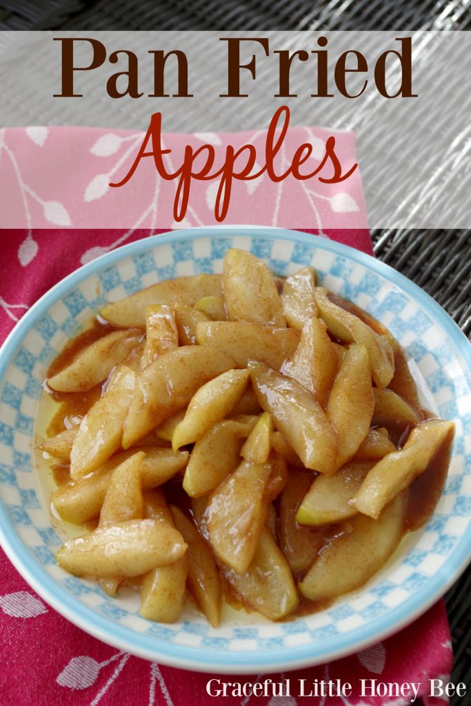 See how to make these easy and delicious pan fried apples on gracefullittlehoneybee.com