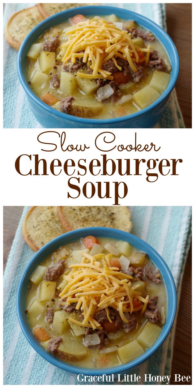 Slow Cooker Cheeseburger Soup