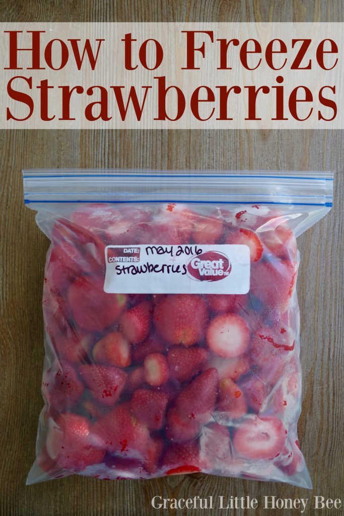 See how easy it is to freeze in season strawberries that can be used in smoothies all year long!