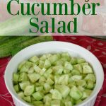 Try this fast and easy cucumber salald for a healthy side dish on gracefullittlehoneybee.com