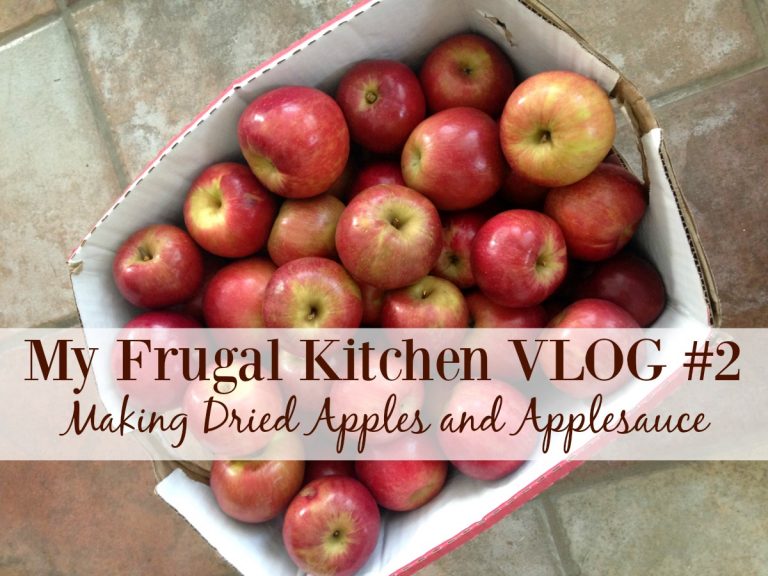 My Frugal Kitchen VLOG #2 – Making Dried Apples and Applesauce