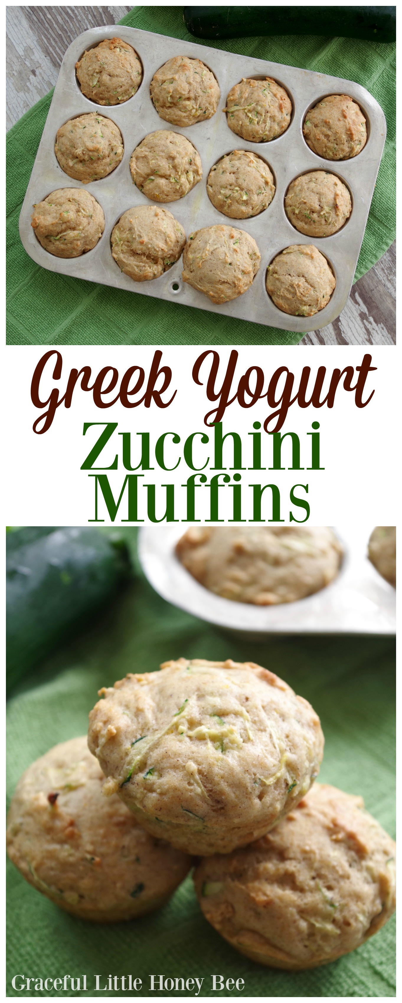 Greek Yogurt Zucchini Muffins Graceful Little Honey Bee