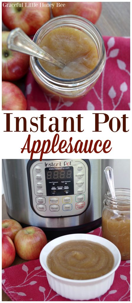 See how quick and easy it is to make applesauce in your Instant Pot or pressure cooker on gracefullittlehoneybee.com