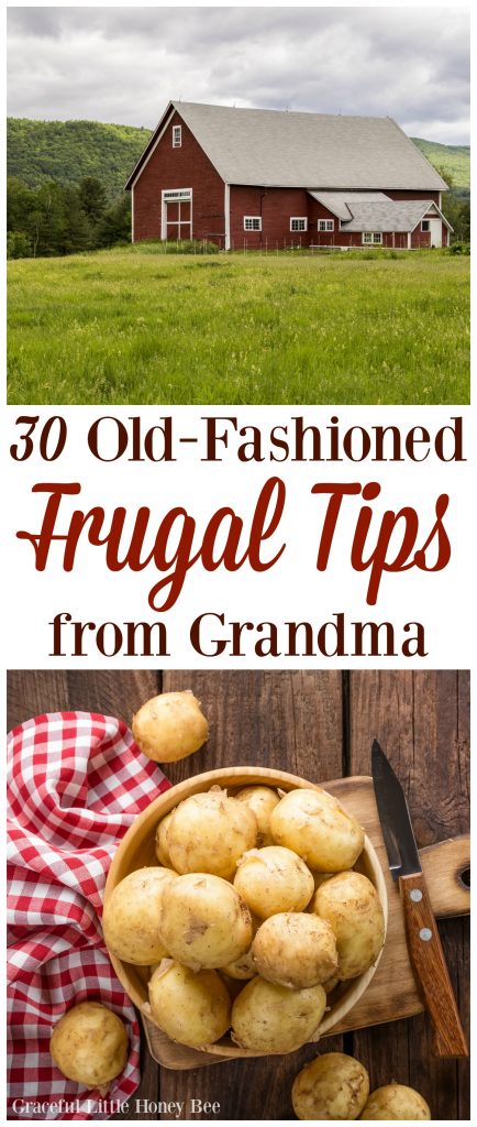 Learn how to save money like a pro with this list of 30 Old-Fashioned Frugal Tips From Grandma on gracefullittlehoneybee.com