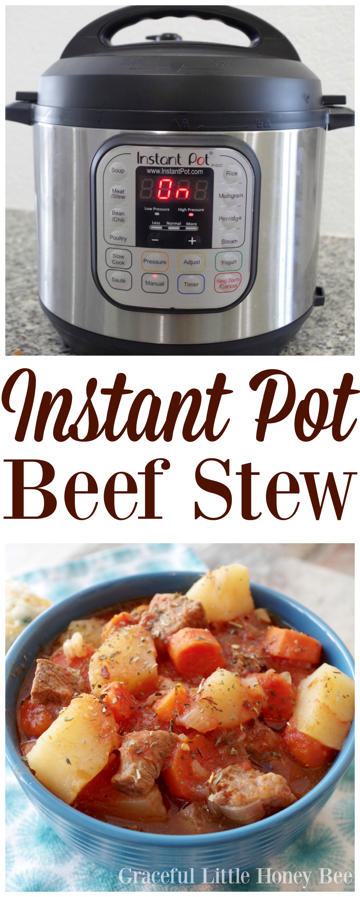 Instant Pot Beef Stew - Graceful Little Honey Bee