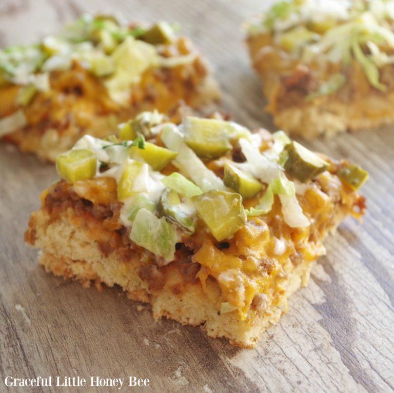 Hamburger Dill Pickle Biscuit Casserole