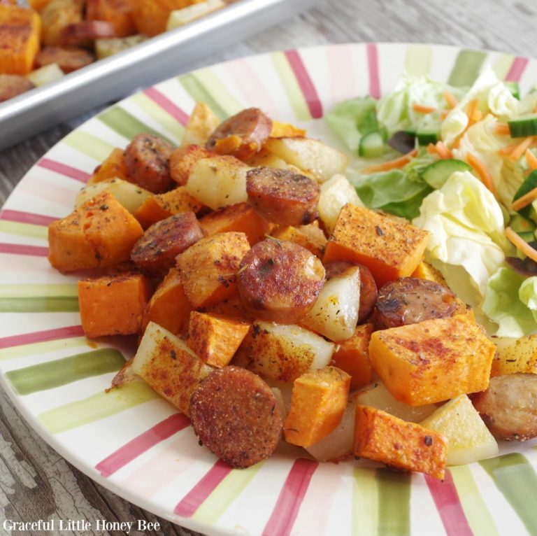 Sausage and Sweet Potato Sheet Pan Dinner