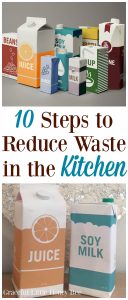 Check out this list of easy ways to reduce waste in the kitchen on gracefullittlehoneybee.com